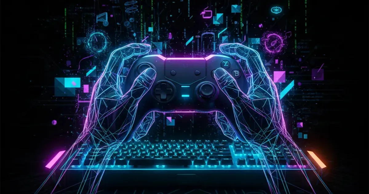 Manette gaming holographique et clavier RGB néon pour créer un pseudo gamer unique et original